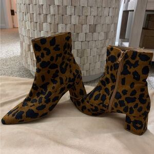 Animal print bootie